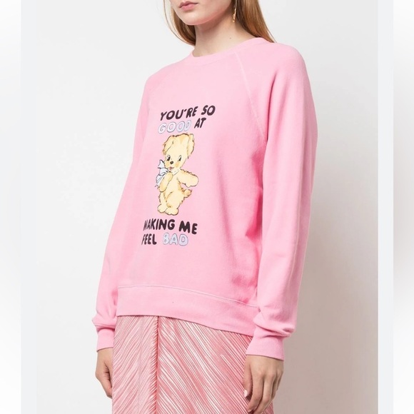 Marc Jacobs X Magda Archer Pink Sweatshirt You’re So Good At Making Me Feel Bad - Picture 3 of 14